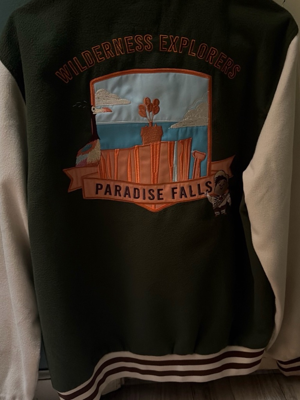 Paradise Falls Crewneck Fleece Sweater - Green/Cream